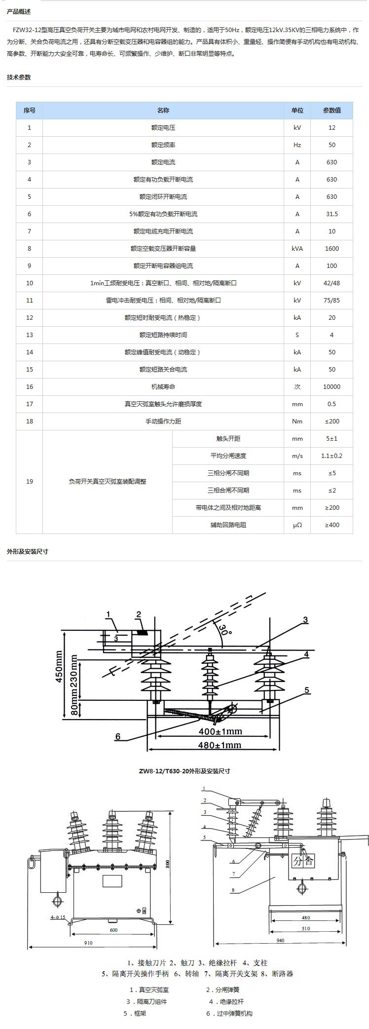 FZW32-12真空負荷開關